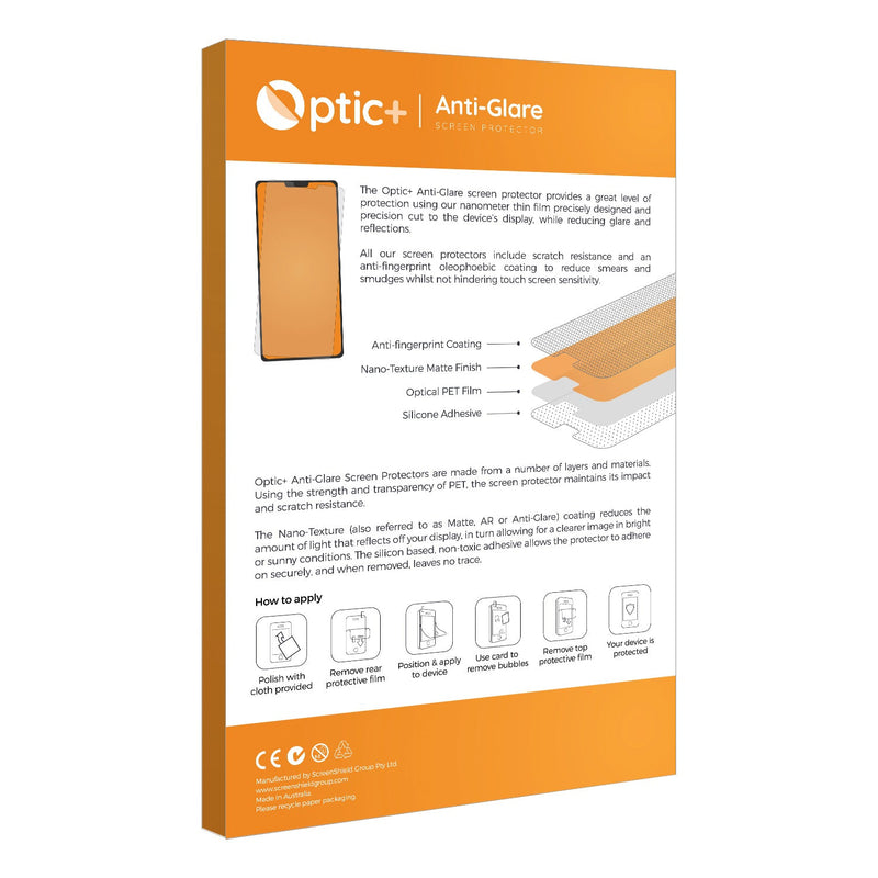 Optic+ Anti-Glare Screen Protector for Sony ZX500