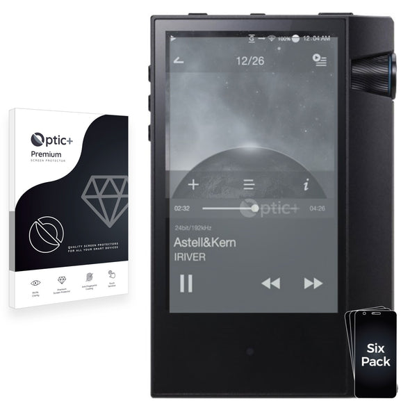 6pk Optic+ Premium Film Screen Protectors for Astell&Kern AK70 MKII