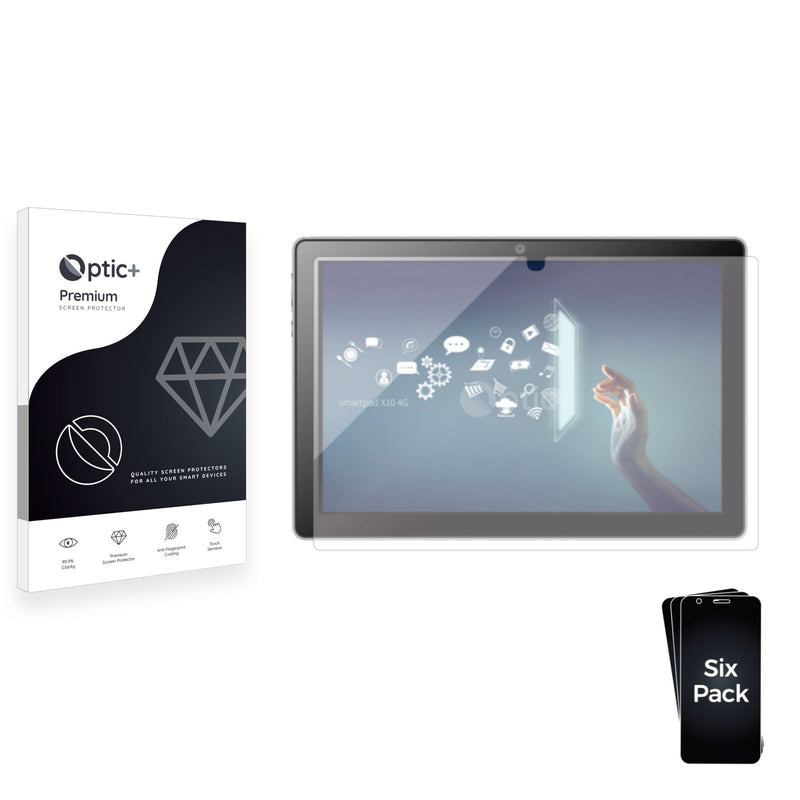 6pk Optic+ Premium Film Screen Protectors for Mediacom SmartPad X10 4G