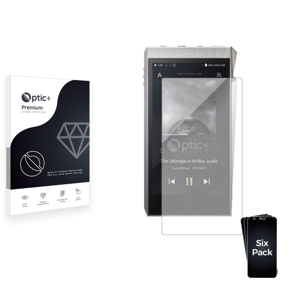 6pk Optic+ Premium Film Screen Protectors for Astell&Kern A&ultima  SP2000T