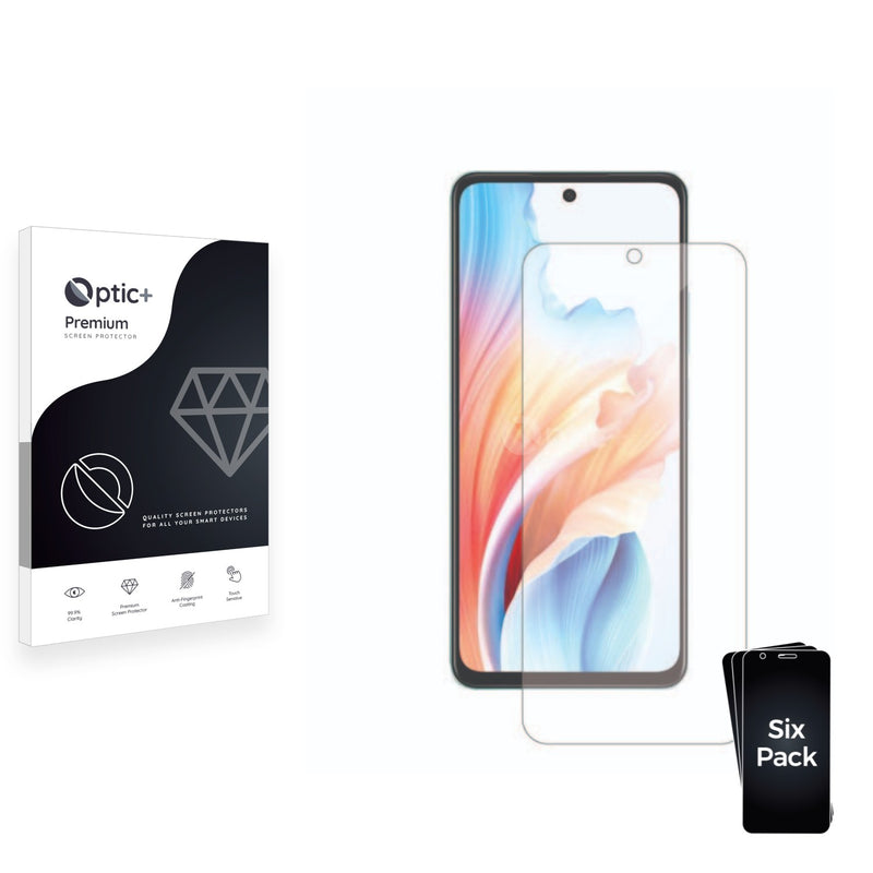 6pk Optic+ Premium Film Screen Protectors for Oppo A79 5G