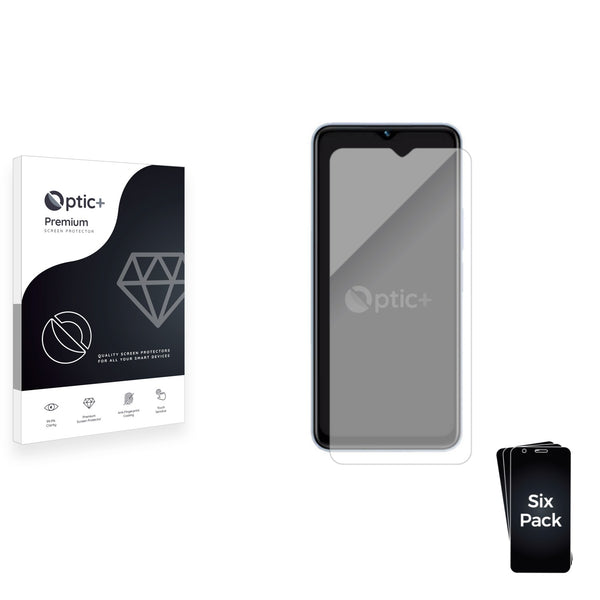 6pk Optic+ Premium Film Screen Protectors for Vivo Y22s