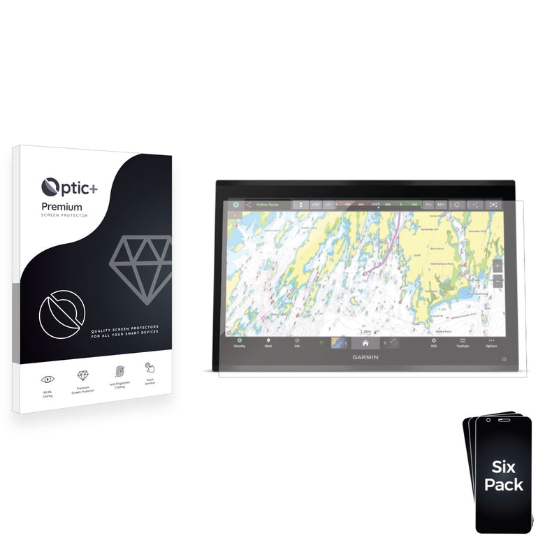 6pk Optic+ Premium Film Screen Protectors for Garmin GPSMAP 9024