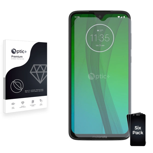 6pk Optic+ Premium Film Screen Protectors for Motorola Moto G7 Plus