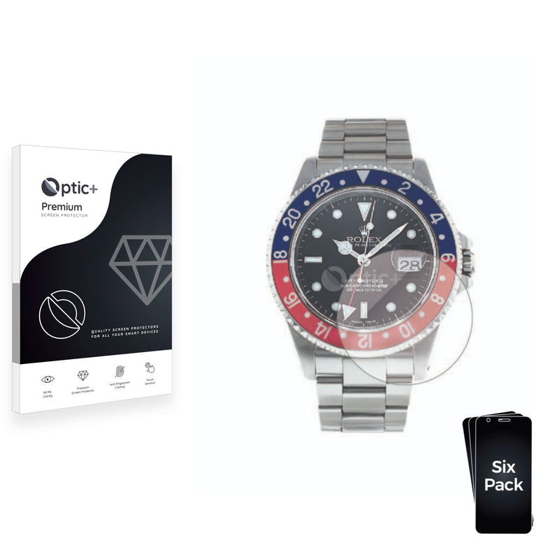 6pk Optic+ Premium Film Screen Protectors for Rolex GMT-Master II