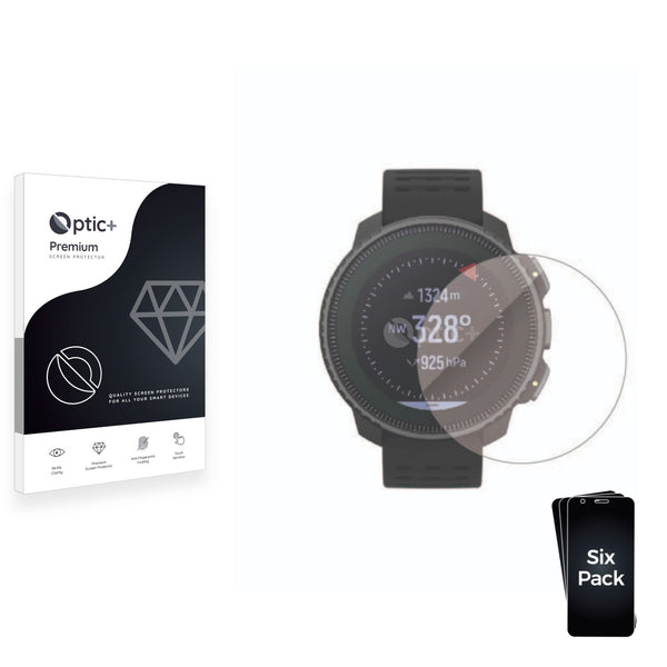 6pk Optic+ Premium Film Screen Protectors for Suunto Vertical Solar