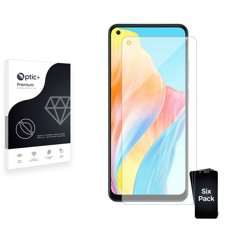 6pk Optic+ Premium Film Screen Protectors for Oppo A78 4G