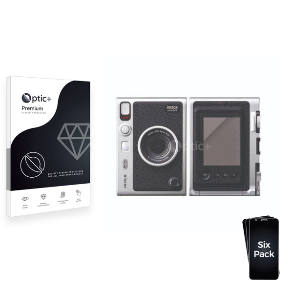 6pk Optic+ Premium Film Screen Protectors for Fujifilm Instax Mini Evo