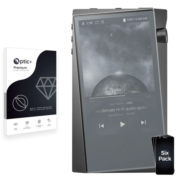 6pk Optic+ Premium Film Screen Protectors for Astell&Kern A&norma SR15