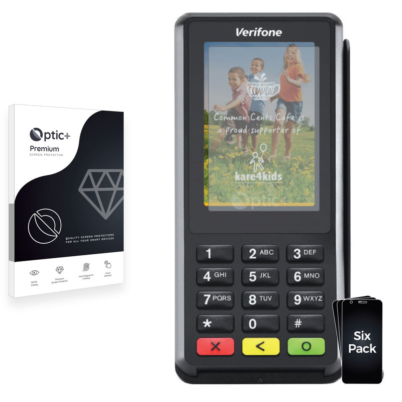 6pk Optic+ Premium Film Screen Protectors for Verifone P400