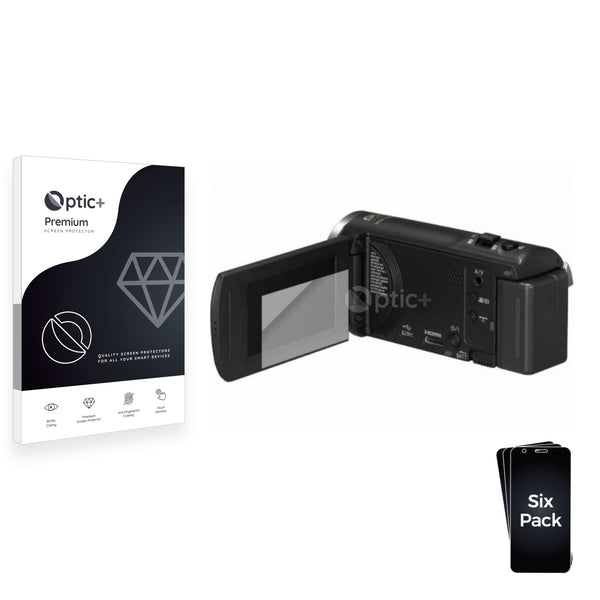 6pk Optic+ Premium Film Screen Protectors for Panasonic HC-V380