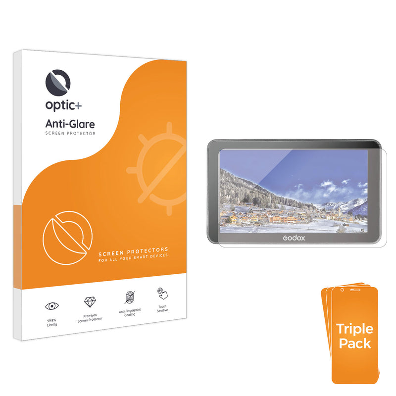 3pk - Optic+ Anti-Glare Screen Protector for Godox GM7S 7inch