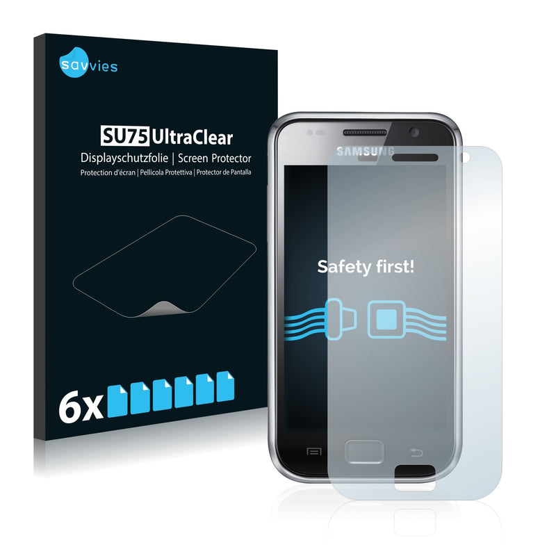 6x Savvies SU75 Screen Protector for Samsung GT-i9000