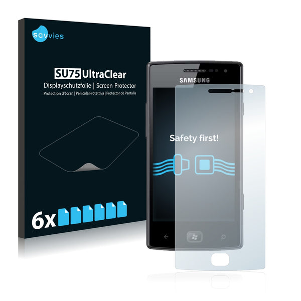 6x Savvies SU75 Screen Protector for Samsung Omnia W I8350