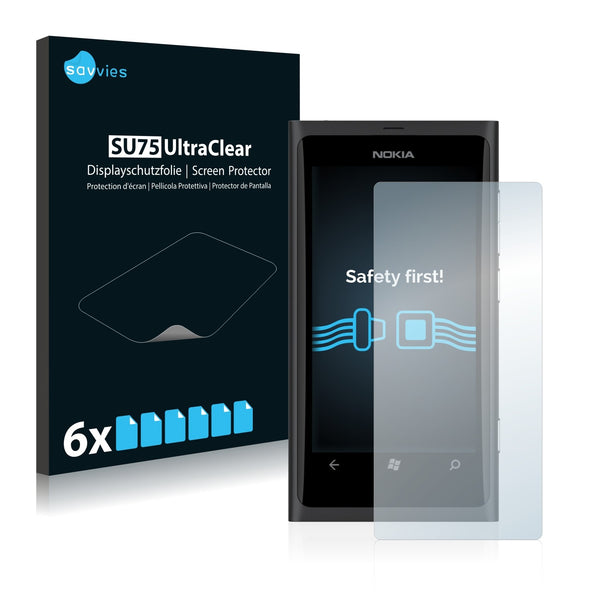 6x Savvies SU75 Screen Protector for Nokia Lumia 800