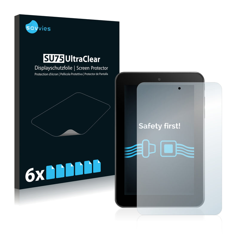 6x Savvies SU75 Screen Protector for Alcatel One Touch Tab 7 HD