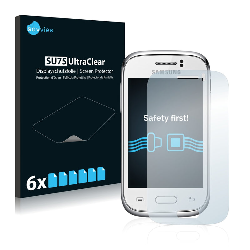 6x Savvies SU75 Screen Protector for Samsung Galaxy Young S6310