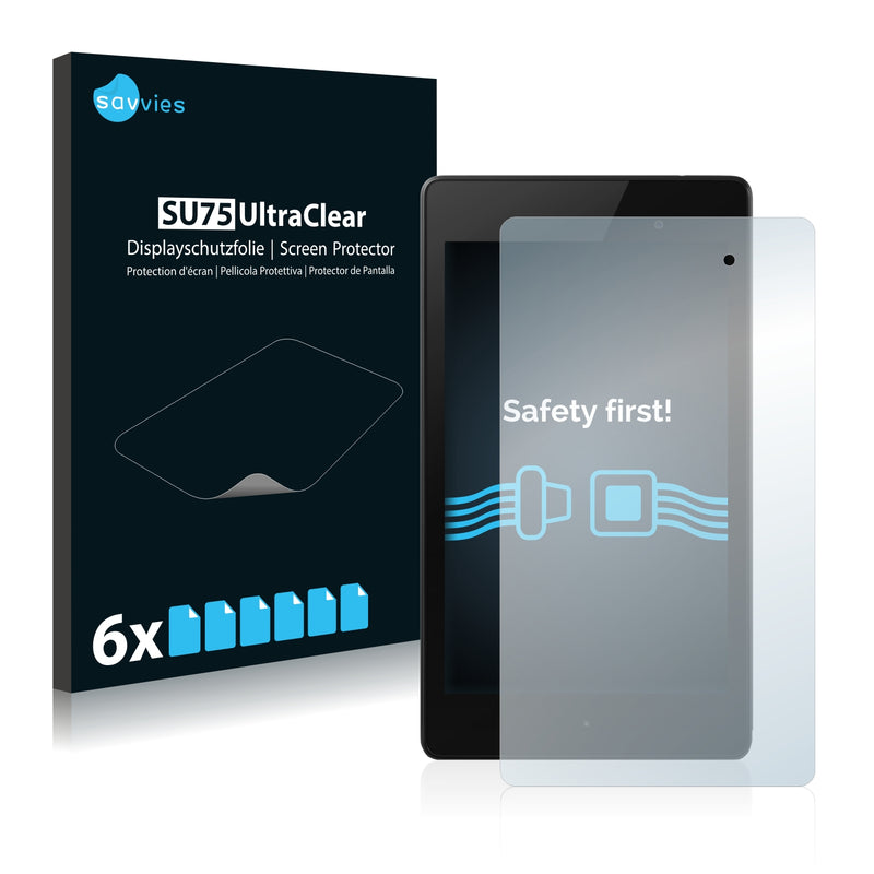 6x Savvies SU75 Screen Protector for Google Nexus 7 (2013)