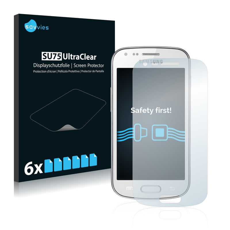 6x Savvies SU75 Screen Protector for Samsung Galaxy Trend S7560