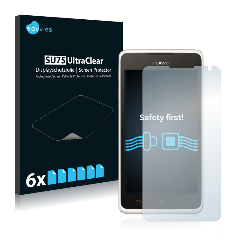6x Savvies SU75 Screen Protector for Huawei Ascend Y530