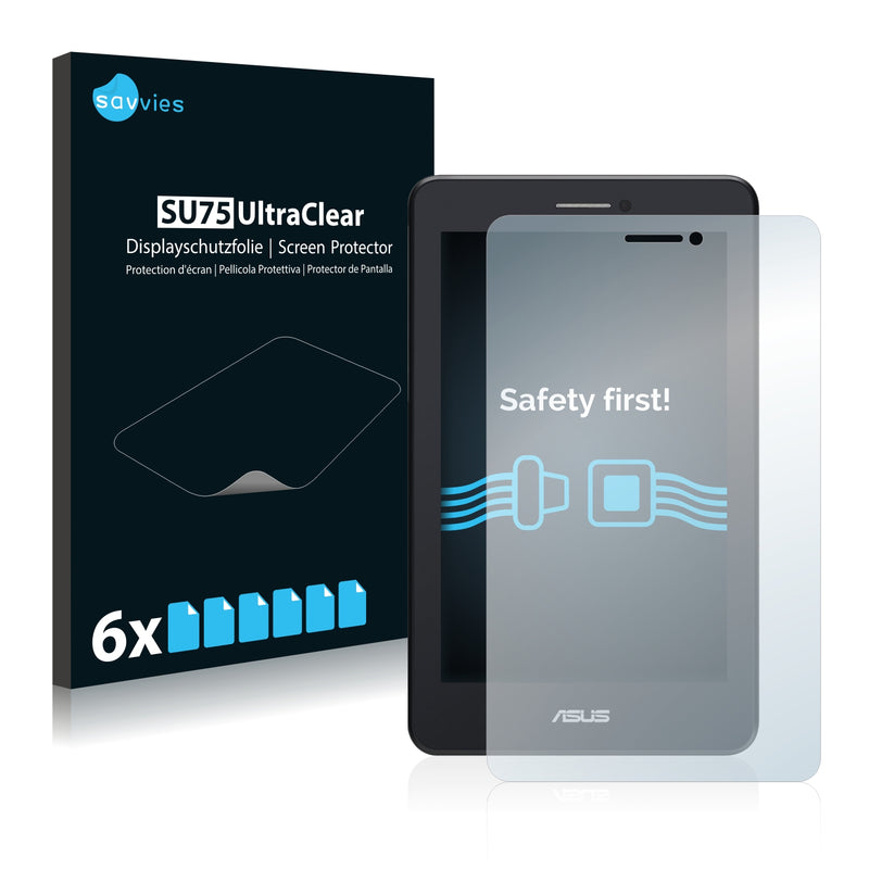 6x Savvies SU75 Screen Protector for Asus FonePad 7 ME175CG 2014