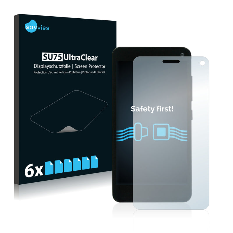 6x Savvies SU75 Screen Protector for Mediacom PhonePad Duo G501