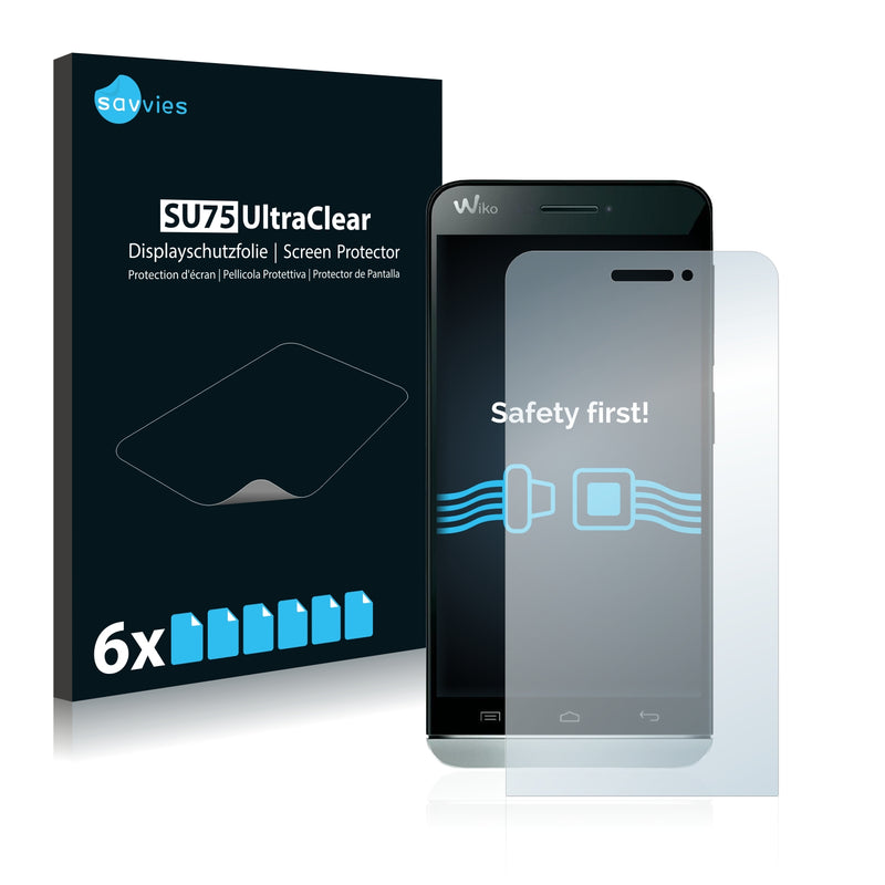 6x Savvies SU75 Screen Protector for Wiko Wax