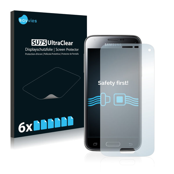 6x Savvies SU75 Screen Protector for Samsung Galaxy S5 Mini M-G800