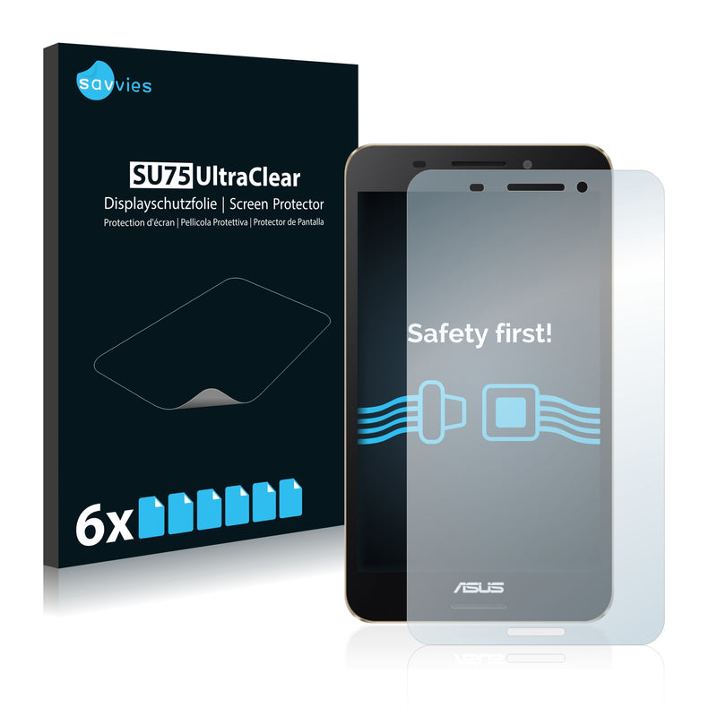 6x Savvies SU75 Screen Protector for Asus FonePad 7 FE375CG