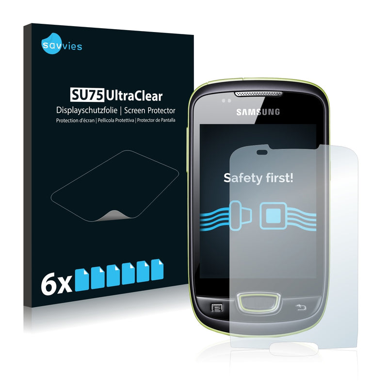 6x Savvies SU75 Screen Protector for Samsung Galaxy Next Turbo S5570i