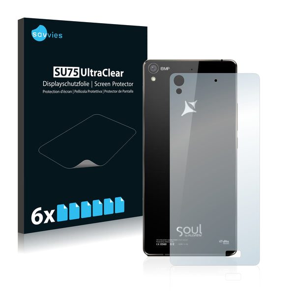 6x Savvies SU75 Screen Protector for Allview X2 Soul Mini (Back)