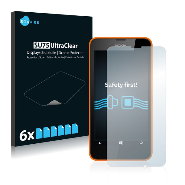 6x Savvies SU75 Screen Protector for Nokia Lumia 630 Dual Sim