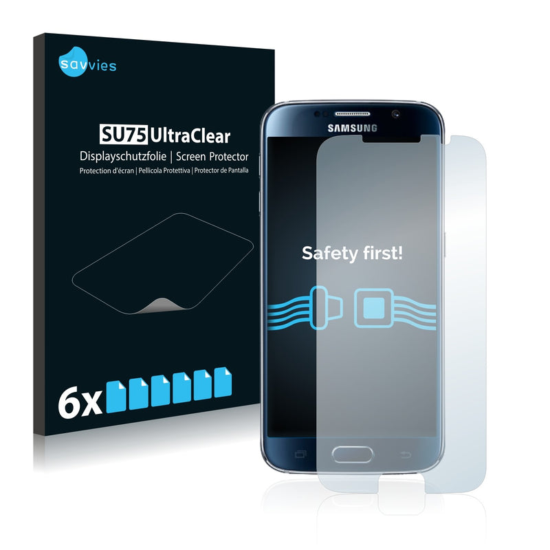 6x Savvies SU75 Screen Protector for Samsung Galaxy S6