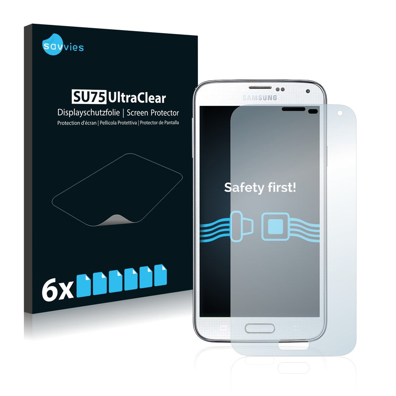 6x Savvies SU75 Screen Protector for Samsung Galaxy S5 Plus