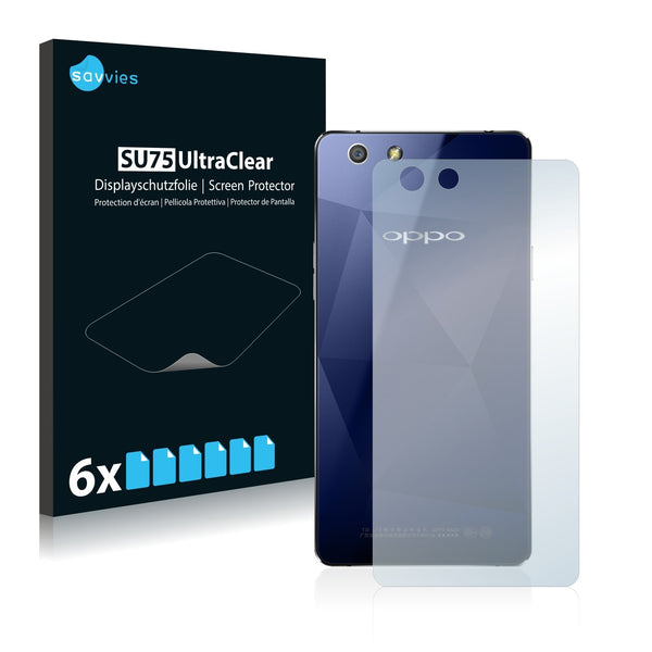 6x Savvies SU75 Screen Protector for Oppo R1C (Back)