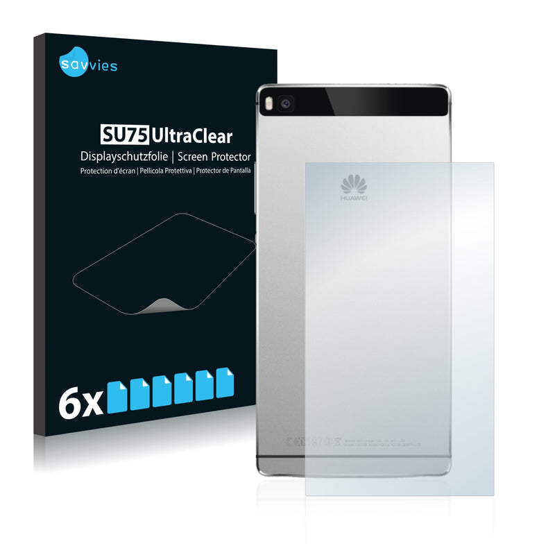 6x Savvies SU75 Screen Protector for Huawei P8 (Back)