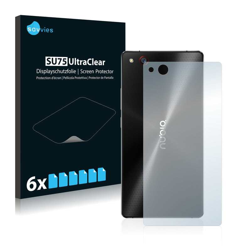 6x Savvies SU75 Screen Protector for ZTE Nubia Z9 Max (Back)