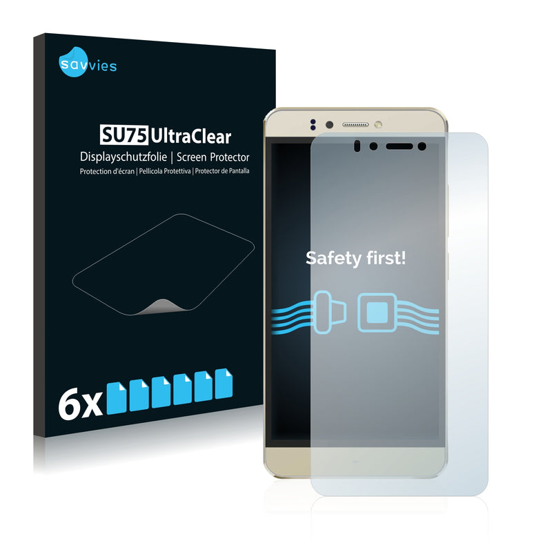 6x Savvies SU75 Screen Protector for Mediacom PhonePad Duo S531