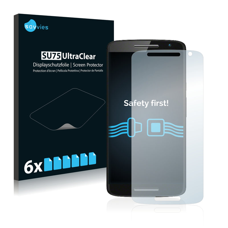 6x Savvies SU75 Screen Protector for Motorola Moto X Play