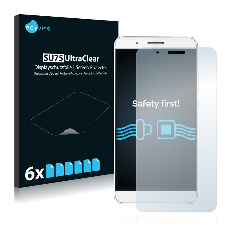 6x Savvies SU75 Screen Protector for Honor 7i