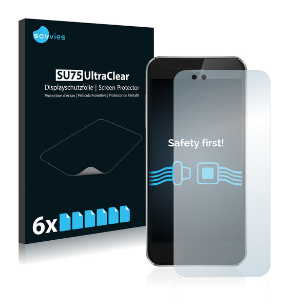 6x Savvies SU75 Screen Protector for Gigaset ME