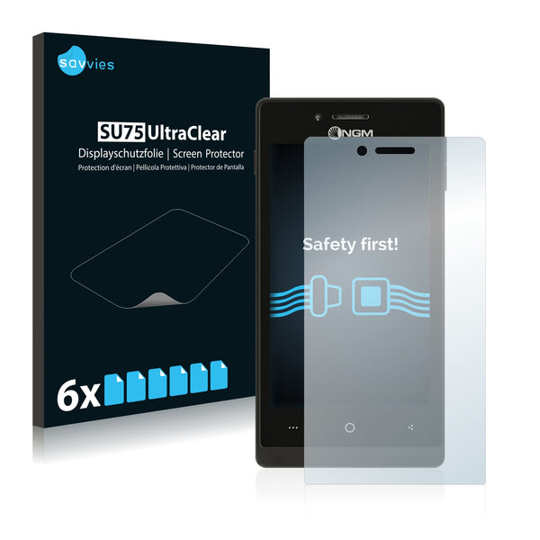 6x Savvies SU75 Screen Protector for NGM Dynamic E400