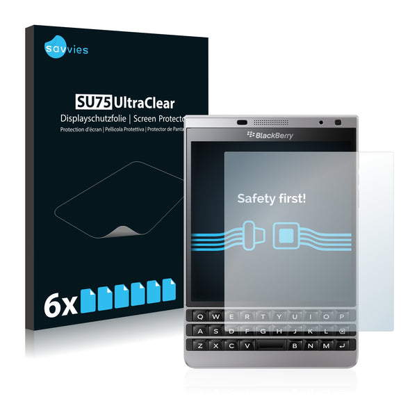 6x Savvies SU75 Screen Protector for BlackBerry Passport Silver Edition