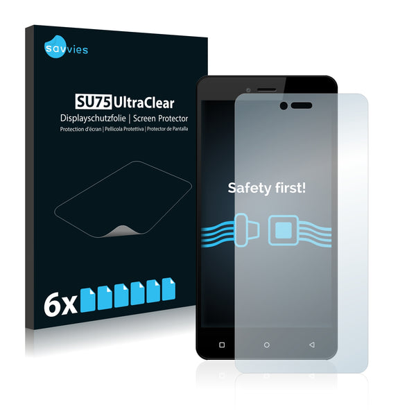 6x Savvies SU75 Screen Protector for Allview V2 Viper i4G