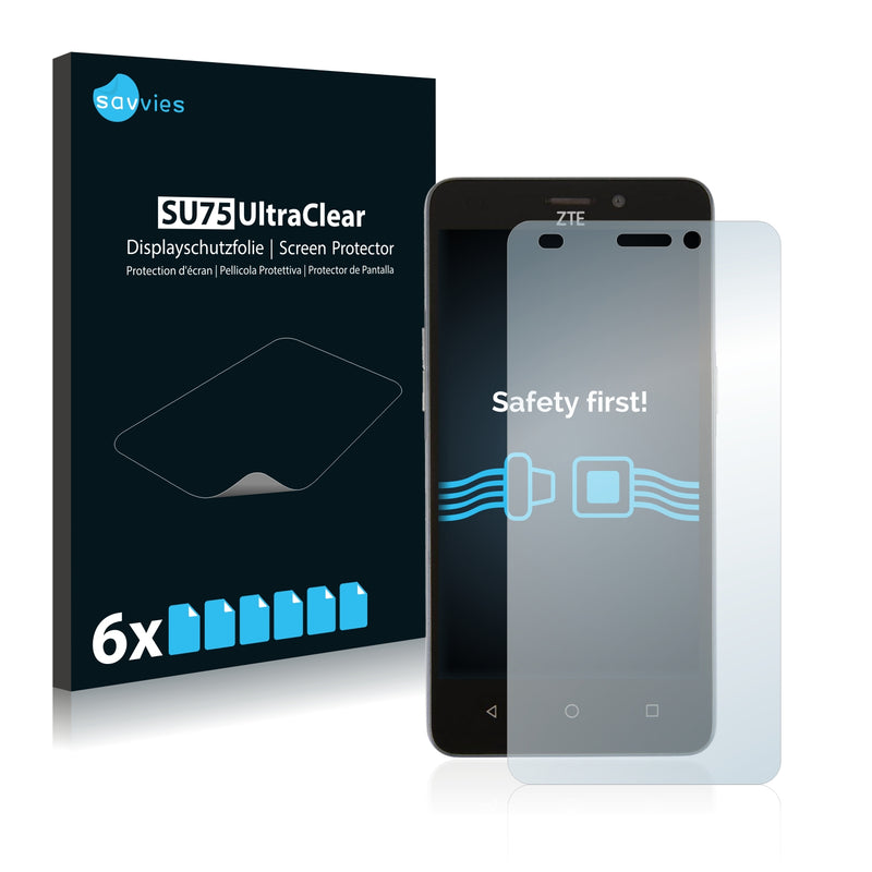 6x Savvies SU75 Screen Protector for ZTE Sonata 3