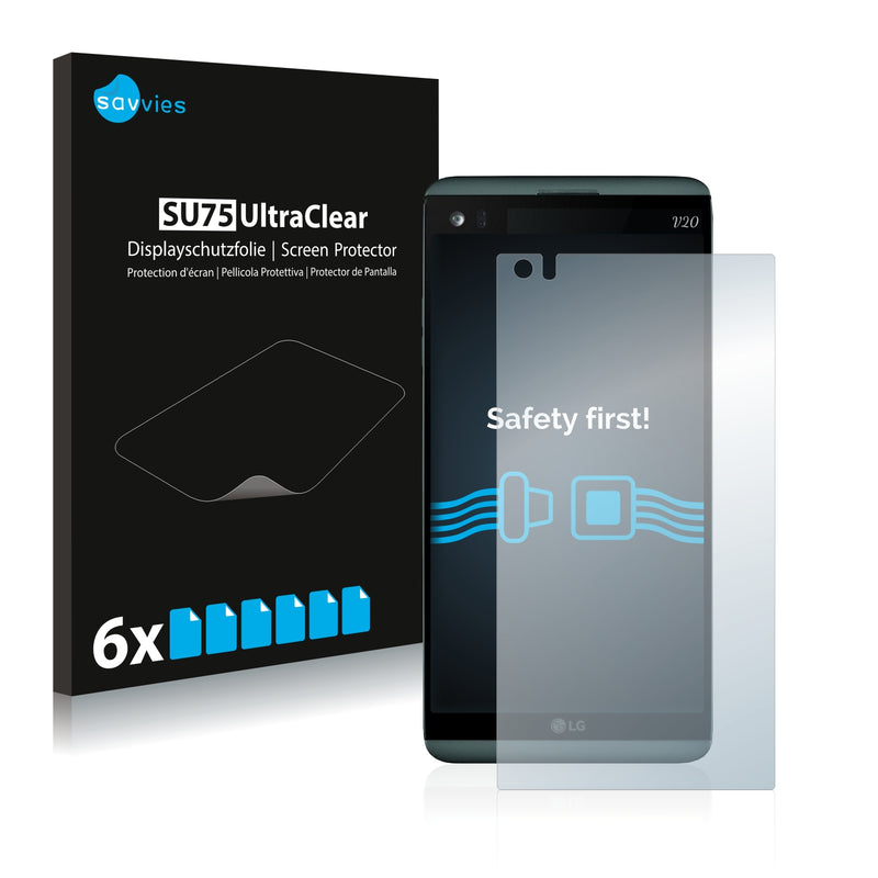 6x Savvies SU75 Screen Protector for LG V20