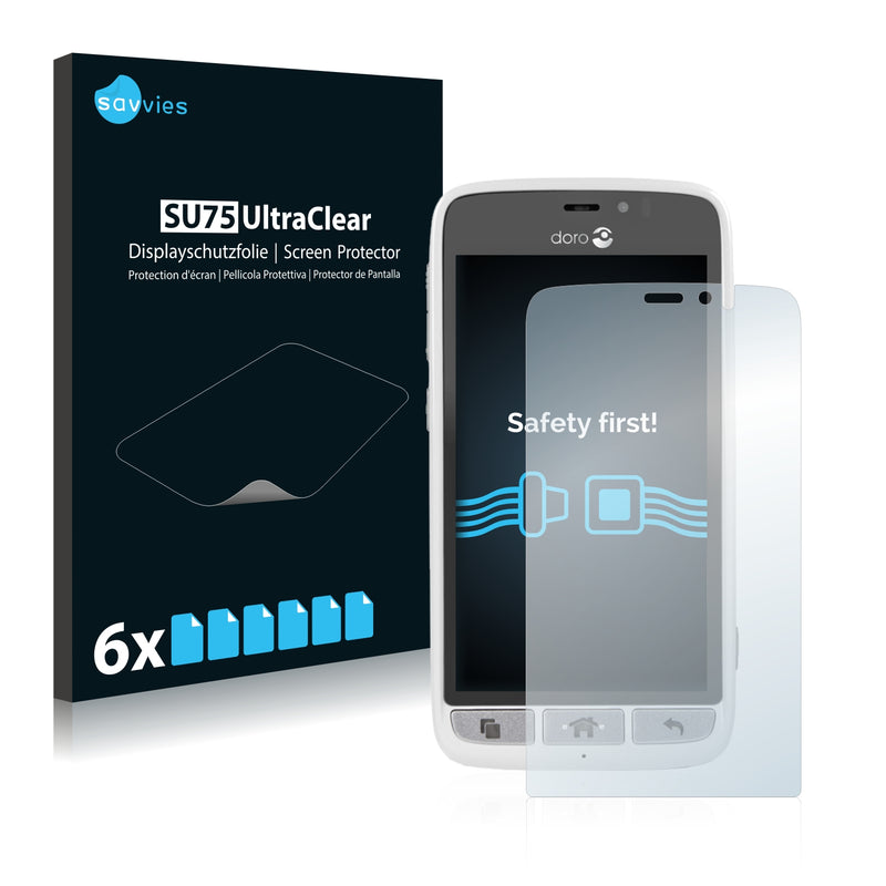 6x Savvies SU75 Screen Protector for Doro 8031