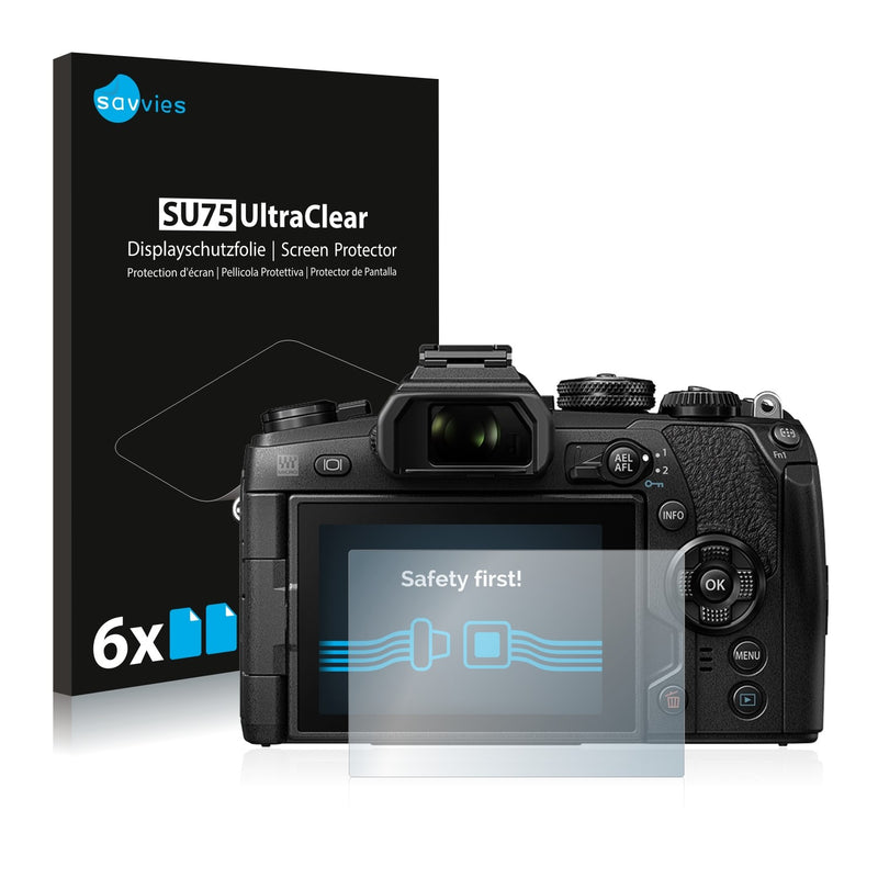 6x Savvies SU75 Screen Protector for Olympus OM-D E-M1 Mark II