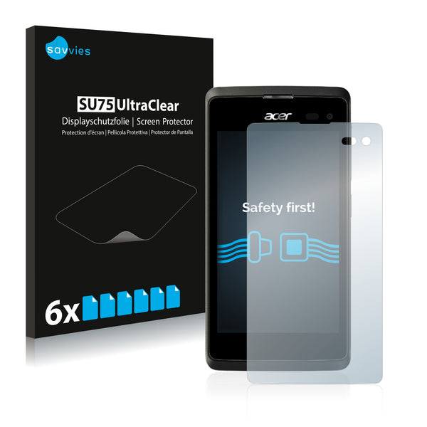 6x Savvies SU75 Screen Protector for Acer Liquid Z220