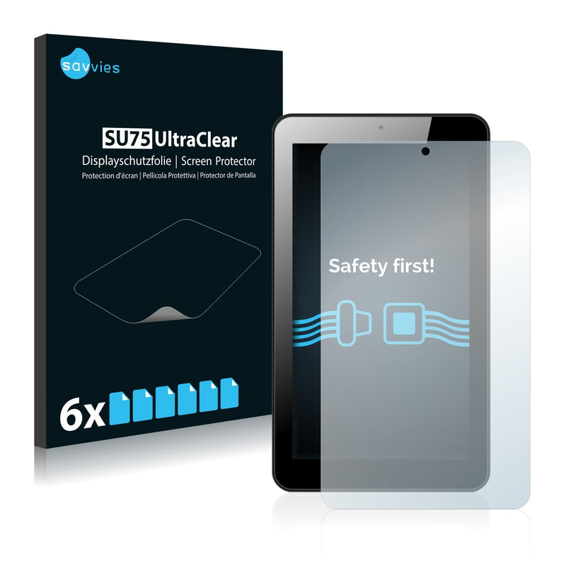 6x Savvies SU75 Screen Protector for Odys Maven 7 Plus